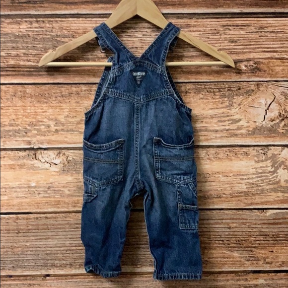 Oshkosh| Infant Denim Short Overalls - Picture 6 of 6